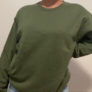 Fruit of the loom green large crewneck